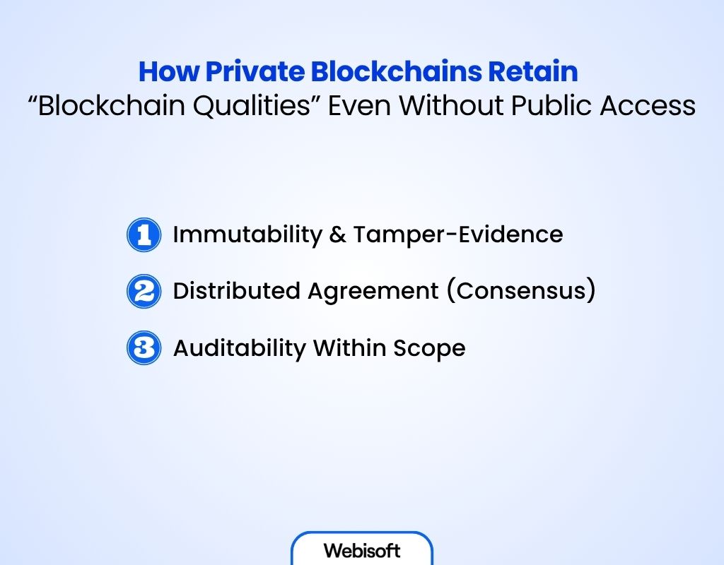 How Private Blockchains Retain “Blockchain Qualities” Even Without Public Access