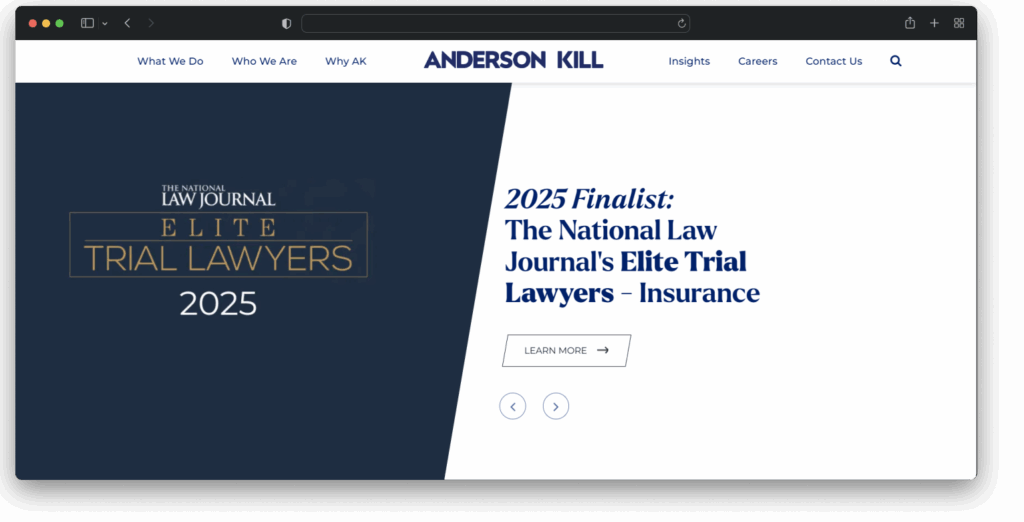 anderson kill webpage view