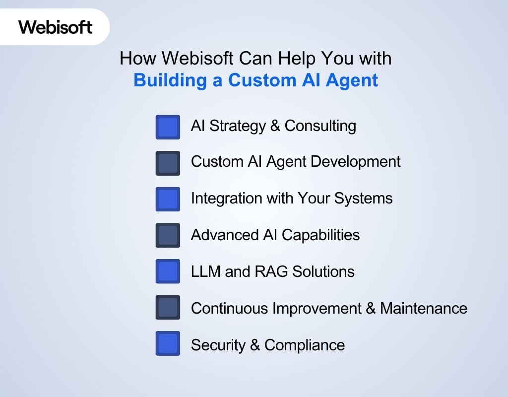 How Webisoft Can Help You with Building a Custom AI Agent