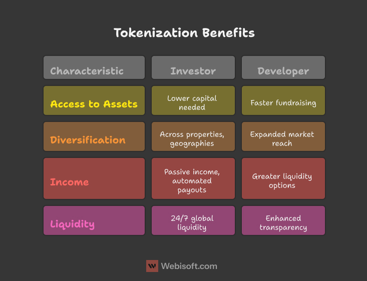 2. Benefits of Real Estate Tokenization for Investors and Developers Benefits of Real Estate Tokenization