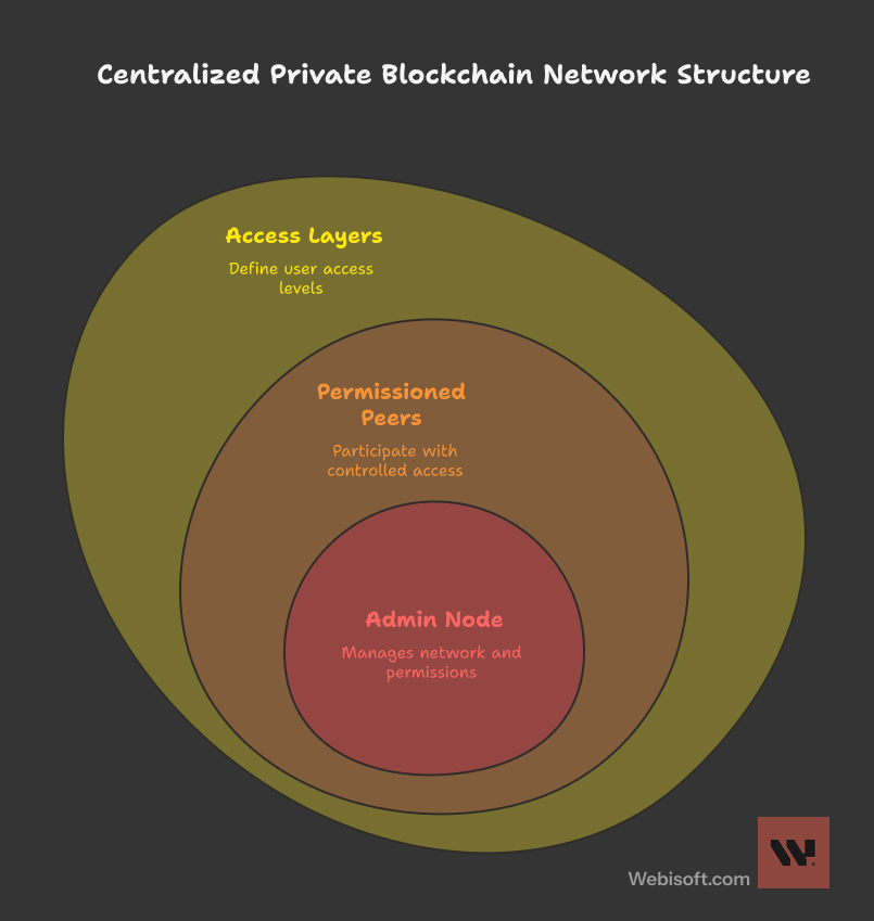 2. centralised private blockchain network centralised private blockchain network