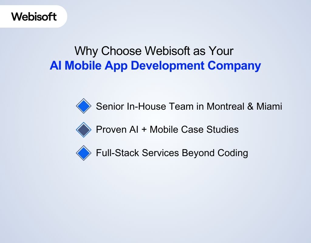 Why Choose Webisoft as Your AI Mobile App Development Company