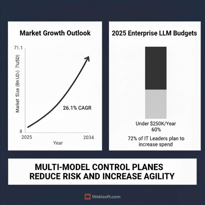 enterprise llm market growth outlook by webisoft
