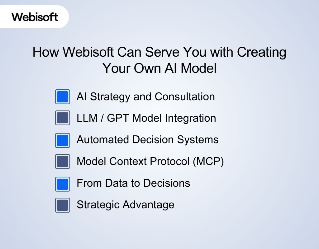 How Webisoft Can Serve You with Creating Your Own AI Model