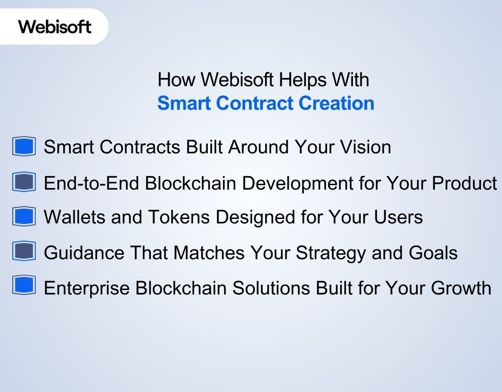How Webisoft Helps With Smart Contract Creation