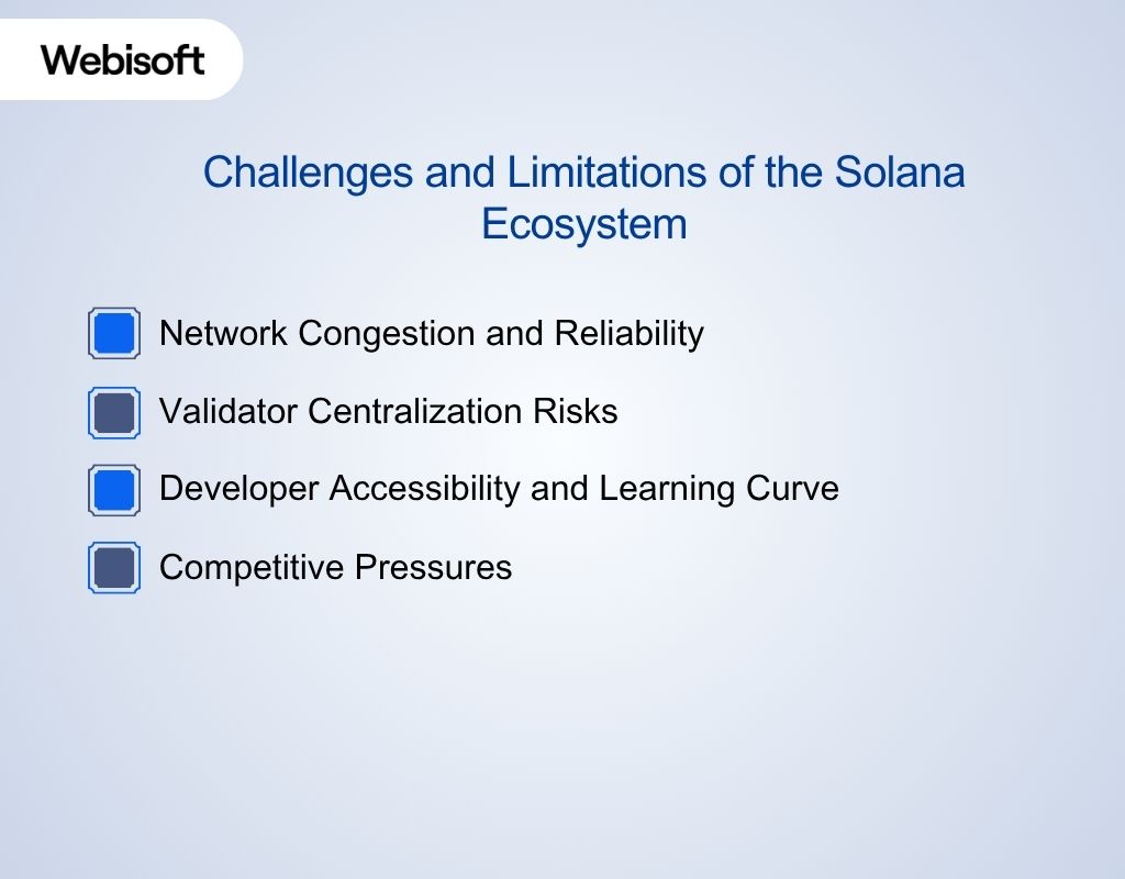 Challenges and Limitations of the Solana Ecosystem