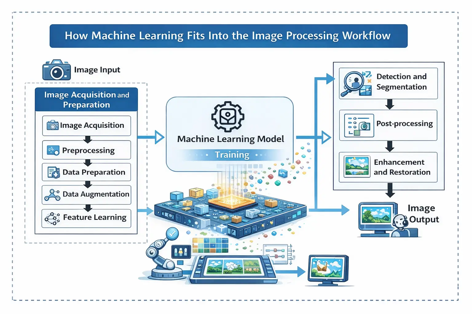 How Machine Learning Fits Into the Image Processing Workflow