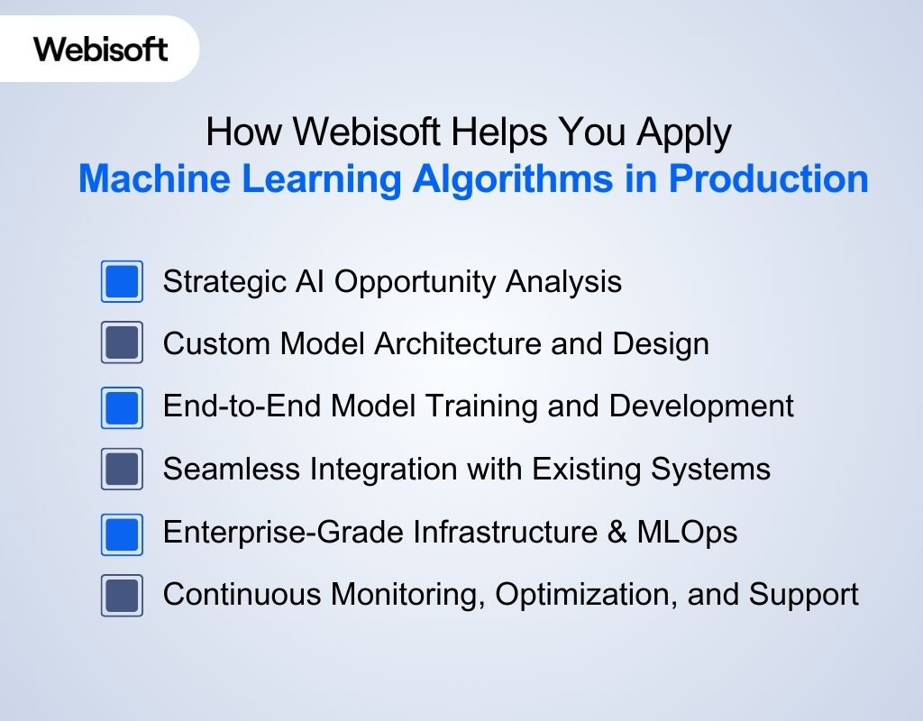 How Webisoft Helps You Apply Machine Learning Algorithms in Production