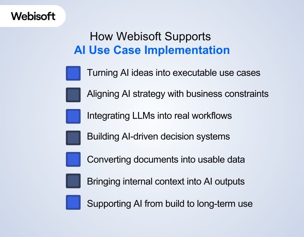 How Webisoft Supports AI Use Case Implementation