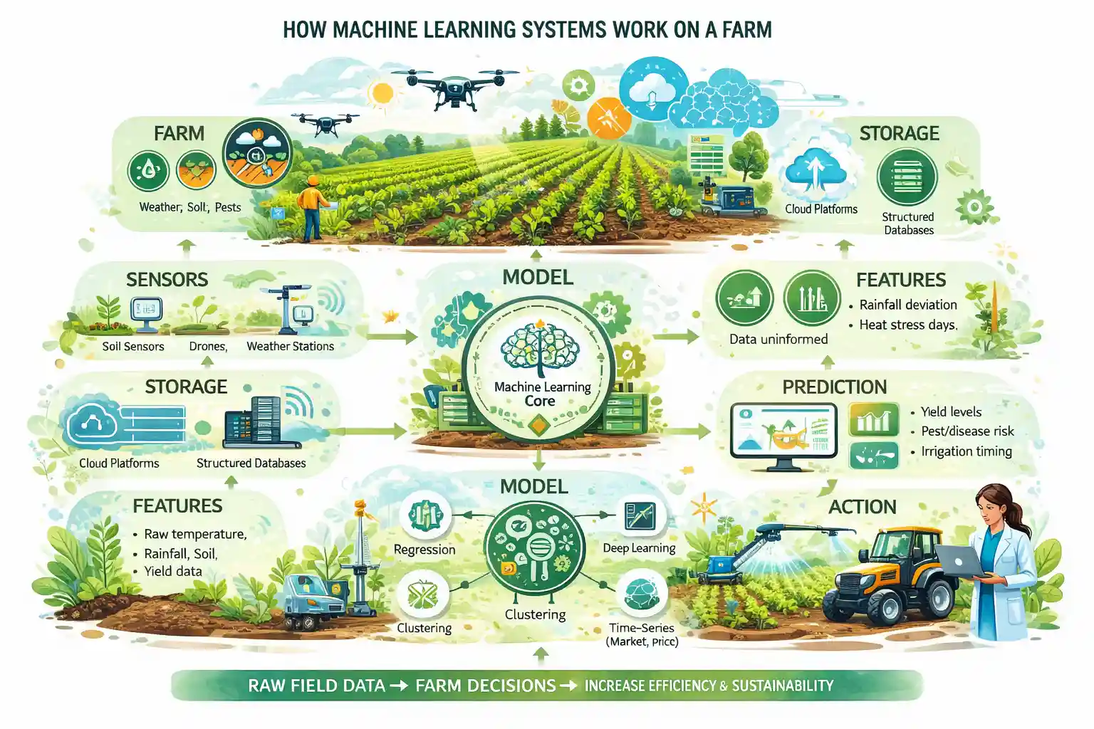 How Machine Learning Systems Work on a Farm